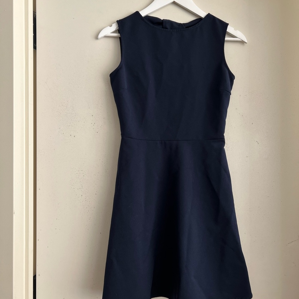Zara Woman Navy Knot Back Dress